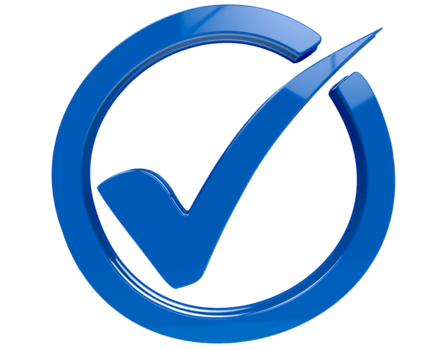blue check mark icon on transparent background free png